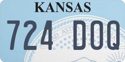 KS license plate 724DOQ