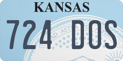 KS license plate 724DOS