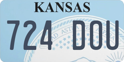 KS license plate 724DOU