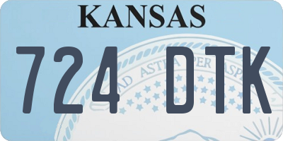 KS license plate 724DTK