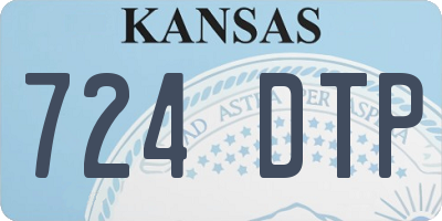 KS license plate 724DTP