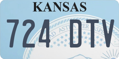 KS license plate 724DTV