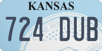 KS license plate 724DUB