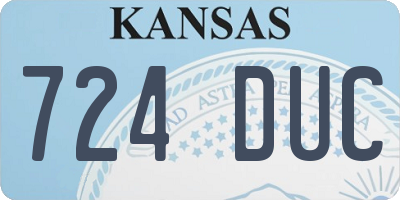 KS license plate 724DUC