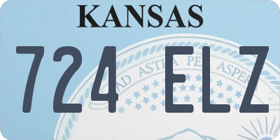 KS license plate 724ELZ