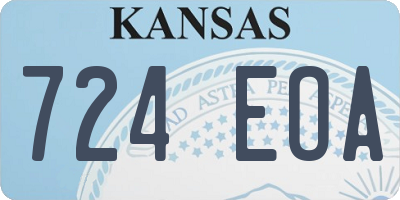 KS license plate 724EOA