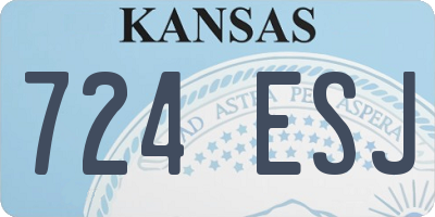 KS license plate 724ESJ