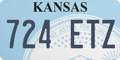 KS license plate 724ETZ