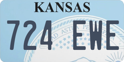KS license plate 724EWE