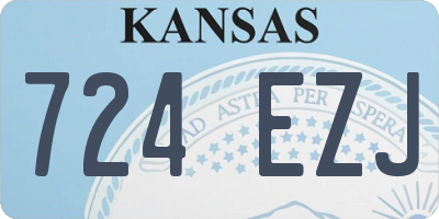 KS license plate 724EZJ
