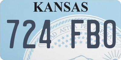KS license plate 724FBO