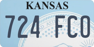 KS license plate 724FCO