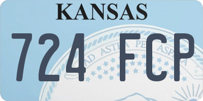 KS license plate 724FCP