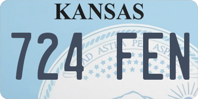 KS license plate 724FEN