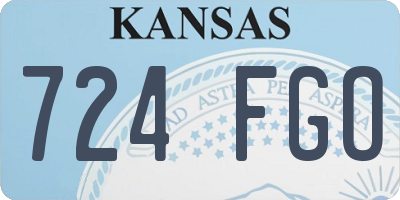 KS license plate 724FGO