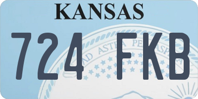 KS license plate 724FKB