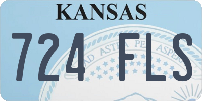 KS license plate 724FLS
