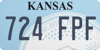 KS license plate 724FPF