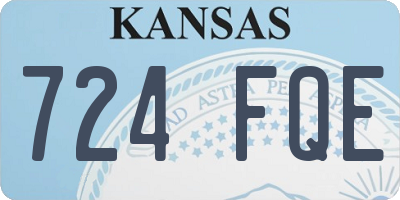 KS license plate 724FQE