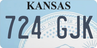KS license plate 724GJK