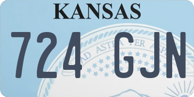 KS license plate 724GJN