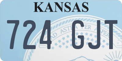 KS license plate 724GJT