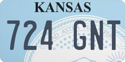 KS license plate 724GNT
