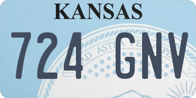 KS license plate 724GNV