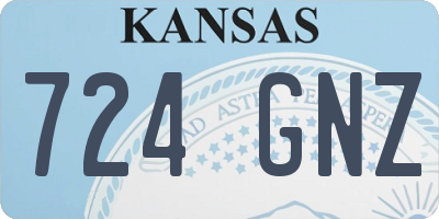 KS license plate 724GNZ