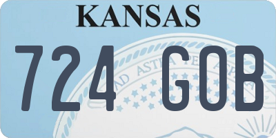KS license plate 724GOB