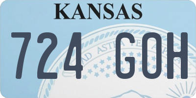 KS license plate 724GOH
