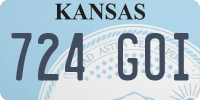 KS license plate 724GOI
