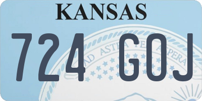 KS license plate 724GOJ