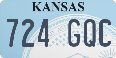 KS license plate 724GQC