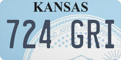 KS license plate 724GRI