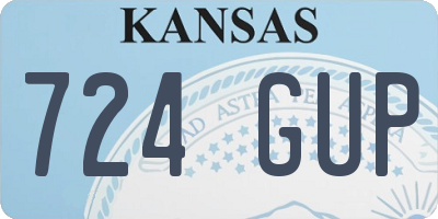 KS license plate 724GUP