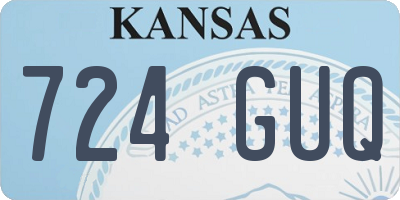 KS license plate 724GUQ