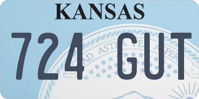 KS license plate 724GUT