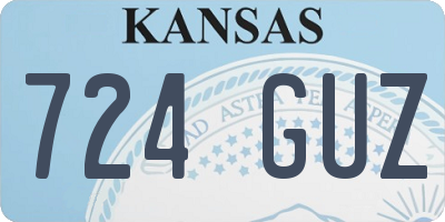 KS license plate 724GUZ