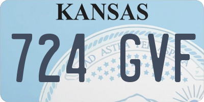 KS license plate 724GVF