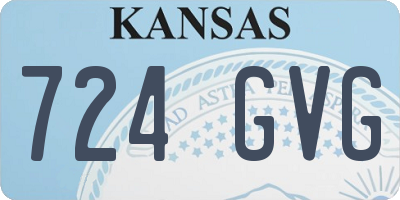KS license plate 724GVG