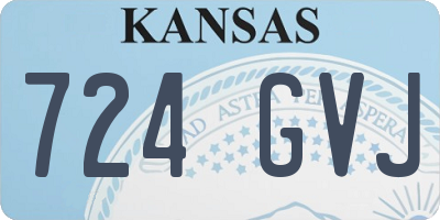 KS license plate 724GVJ