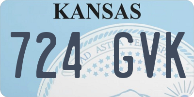 KS license plate 724GVK