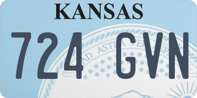 KS license plate 724GVN