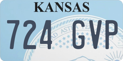 KS license plate 724GVP