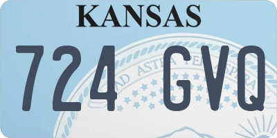 KS license plate 724GVQ