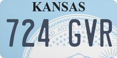 KS license plate 724GVR