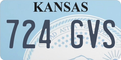 KS license plate 724GVS
