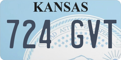 KS license plate 724GVT