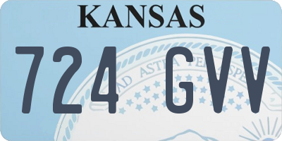 KS license plate 724GVV